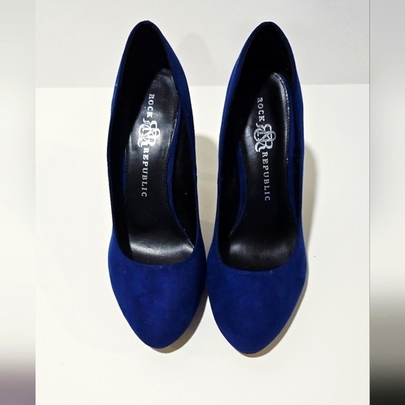 ROCK & REPUBLIC heels Royal Blue Size 9 1/2 - Picture 2 of 10